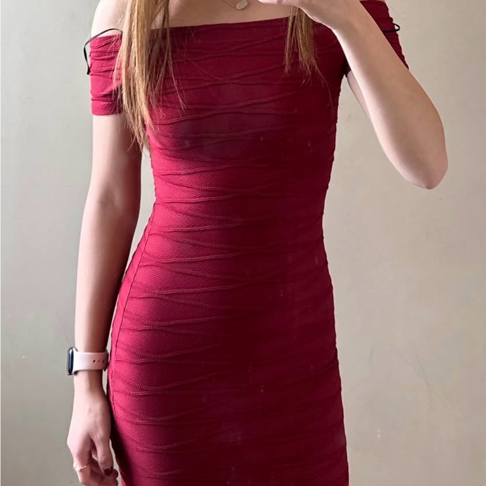 Windsor Off-Shoulder Red Dress